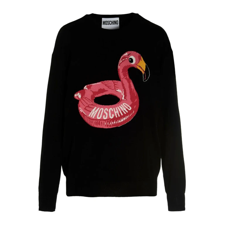 Pull à col rond Moschino - Blanc