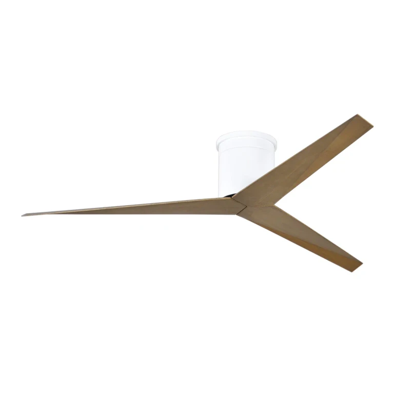Eliza 6-Speed DC 56" Ceiling Fan in Gloss White with Gray Ash blades