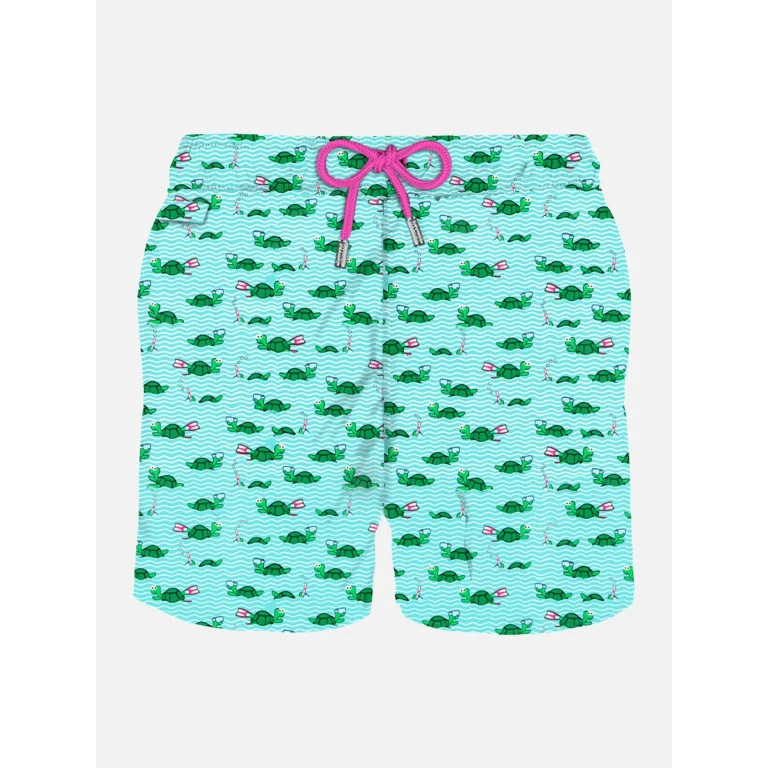 MC2 Saint Barth Lighting Turtle Print Swim Shorts