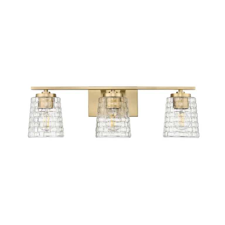 Vintage Brass Three Light Vanity from the Saben Collection