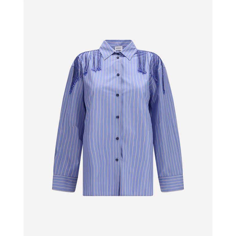 THE ANDAMANE Miley Fringed Oversized Shirt Female 38