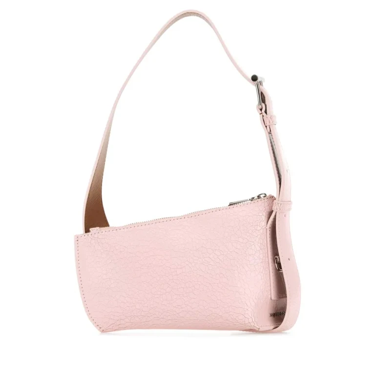 Alexander Mcqueen Pink Leather Sling T-Bar Crossbody Bag