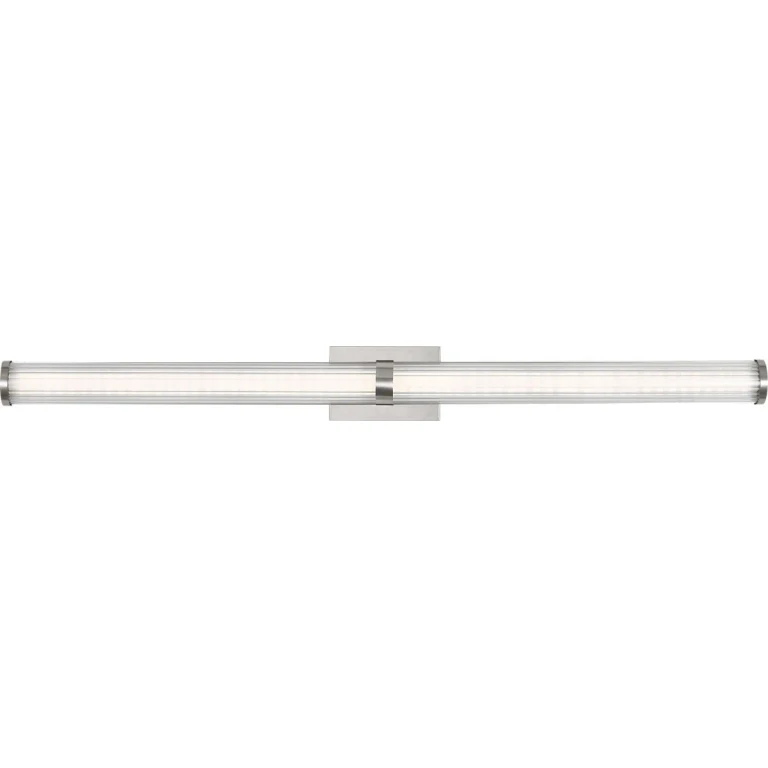 Brushed Nickel Brushed Nickel LED Bathroom Vanity Light from the Syden Collection