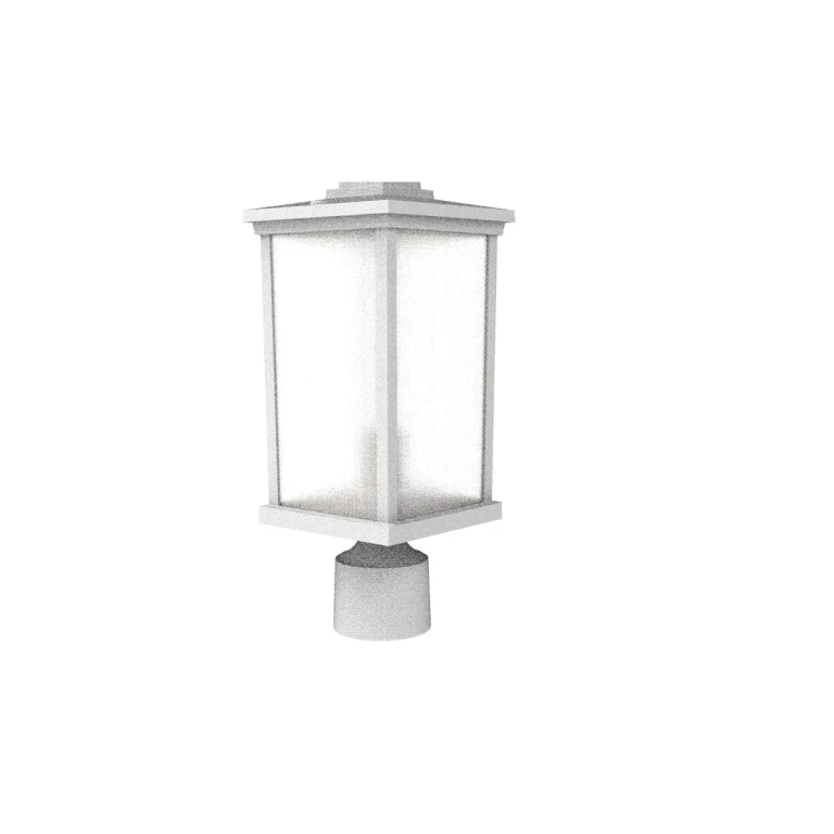 Textured White One Light Post Mount from the Resilience Lanterns Collection