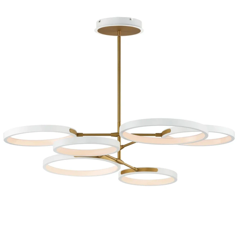 White Gold LED Pendant from the Hoopla Collection