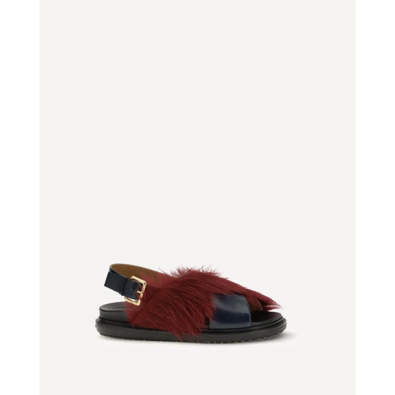MARNI Fur-lined Fussbett Sandals Female 40