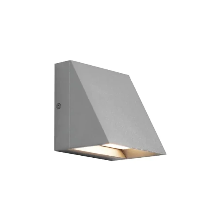 Pitch LED 5" Outdoor Wall Light in Silver