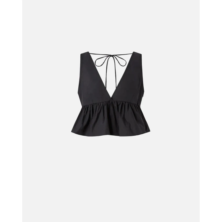 Pinko - Crop top à volant et liens - 36