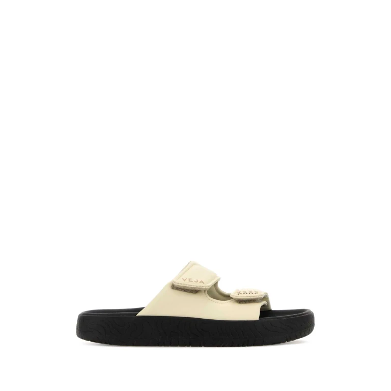 Veja Ivory Leather Etna Slippers