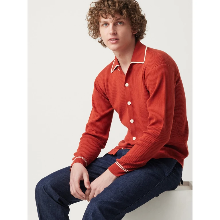Doppiaa Aashton Wool And Cashmere Polo Sweater Beige Knitwear - Unisex