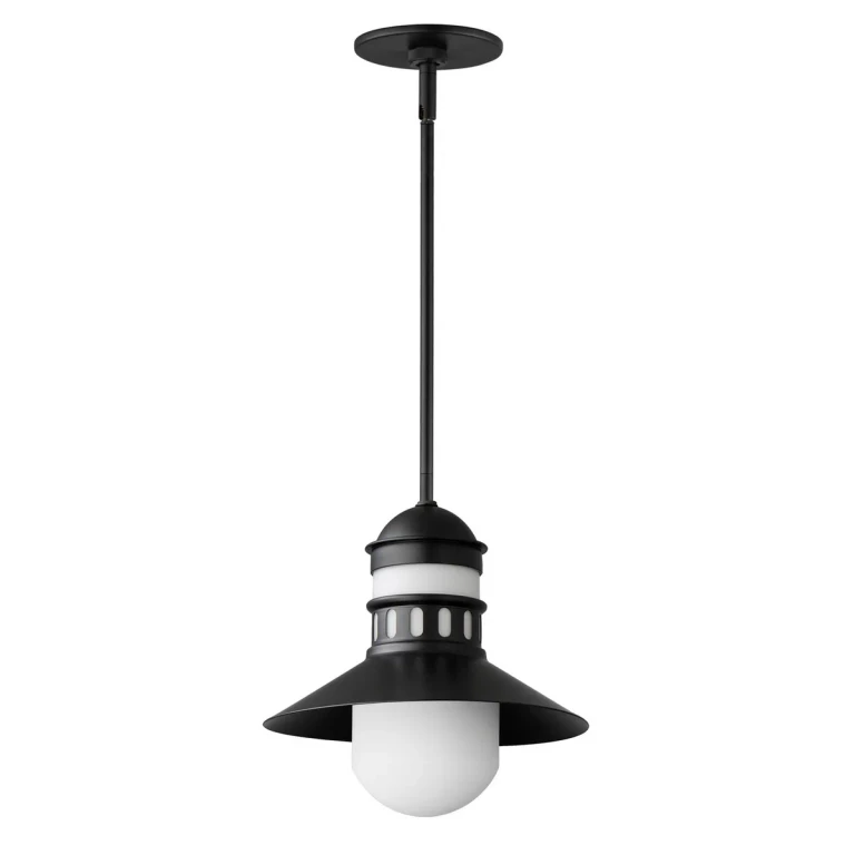 Black One Light Outdoor Pendant from the Admiralty Collection