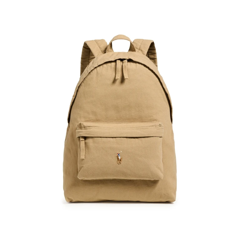 Polo Ralph Lauren Canvas Zipper Backpack Tan One Size