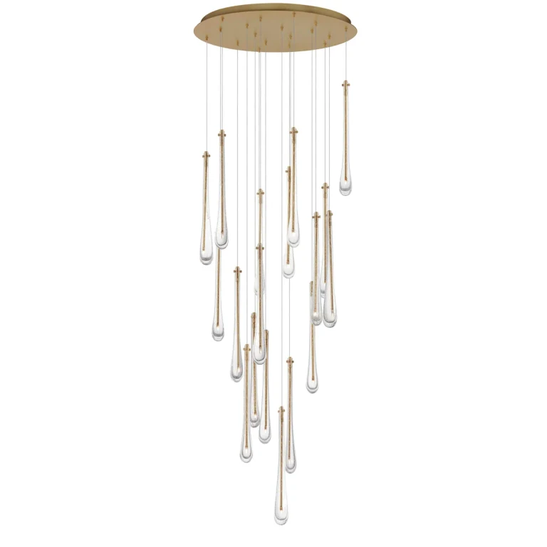 Gold LED Pendant from the Stillo Collection