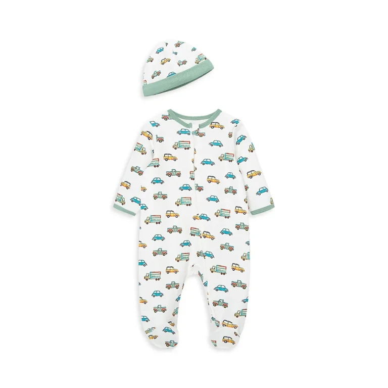 Little Me Boys' On the Go Footie & Hat Set - Baby