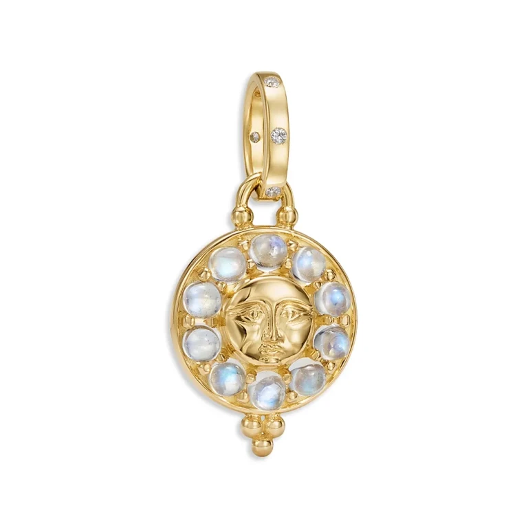 Temple St. Clair 18K Yellow Gold Fj Moonstone & Diamond Selena Luna Pendant
