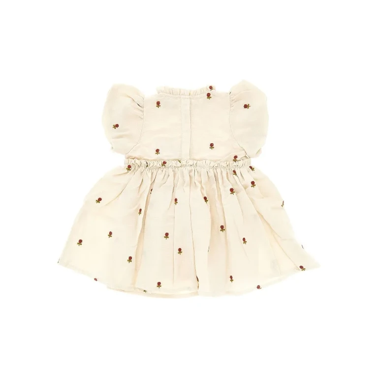 DONSJE 'Camilla' roses embroidery mini dress Kids 6-9M