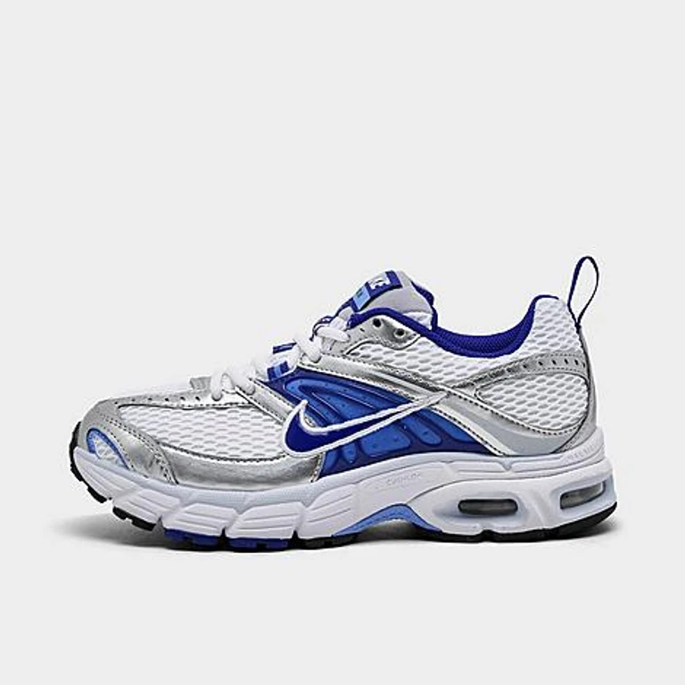 Nike Big Kids Air Max Moto 2K Casual Shoes in White/Wolf Grey/Royal Pulse Size: 3.5