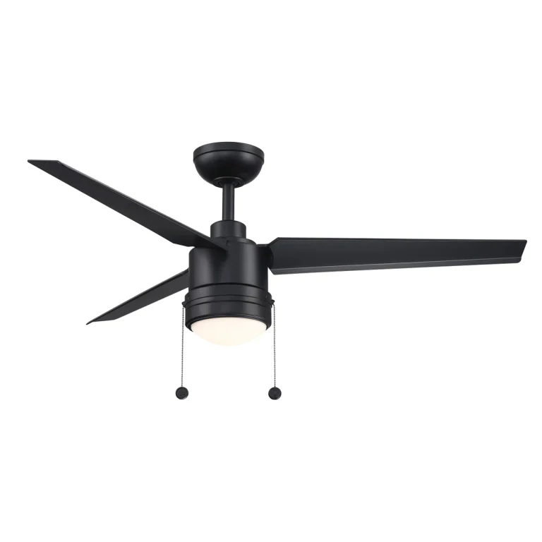 Fanimation PC/DC 52" LED Indoor/Outdoor Ceiling Fan in Black with Opal Frosted Glass