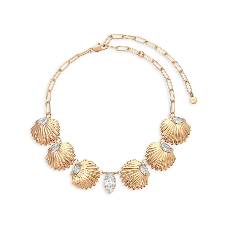 Ettika Santorini Cubic Zirconia Shell Choker Necklace, 12-17