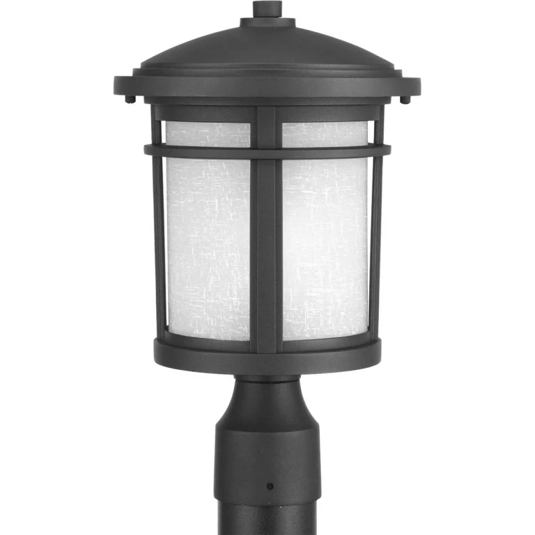 Black One Light Post Lantern from the Wish Collection