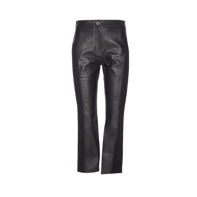 Pinko leather And Stretch Fabric Pants