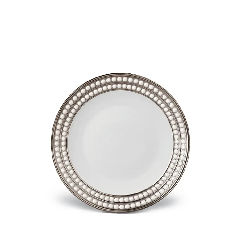 L'Objet Perlee Platinum Dessert Plate