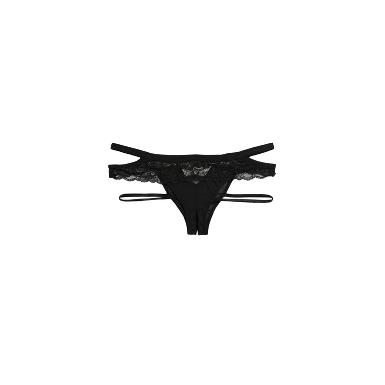 HONEYDEW Lucy Elastic & Lace Panties Black S