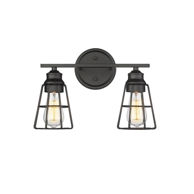 Matte Black Two Light Vanity from the Collection
