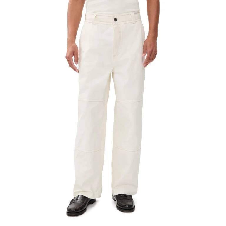 AMI Workwear Trousers Blanc Creme M