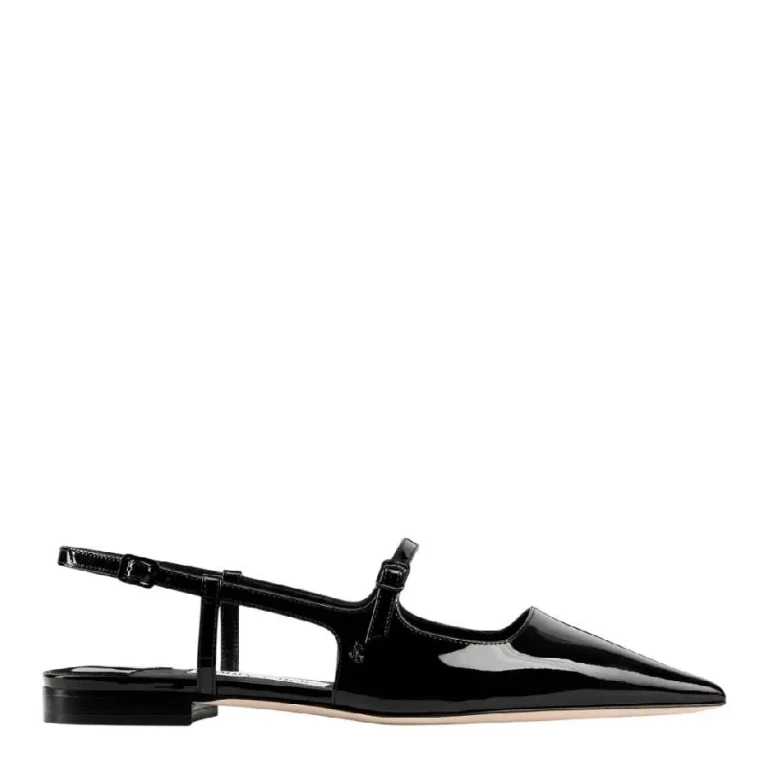 Jimmy Choo Didi Patent Leather Flats, Brand Size 37.5 ( US Size 7.5 )