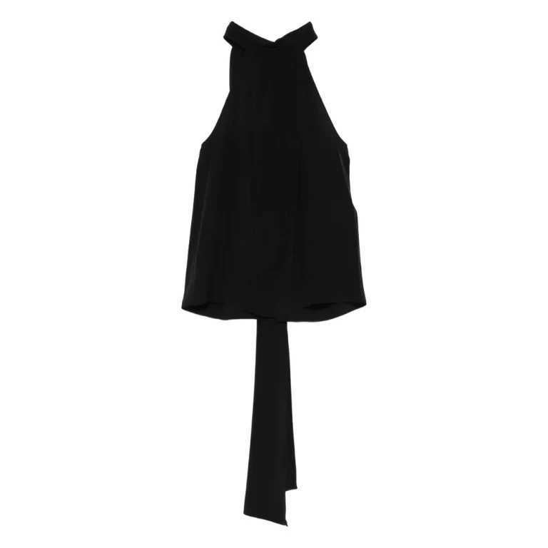 Blusa Tom Ford a coste con collo a fiocco