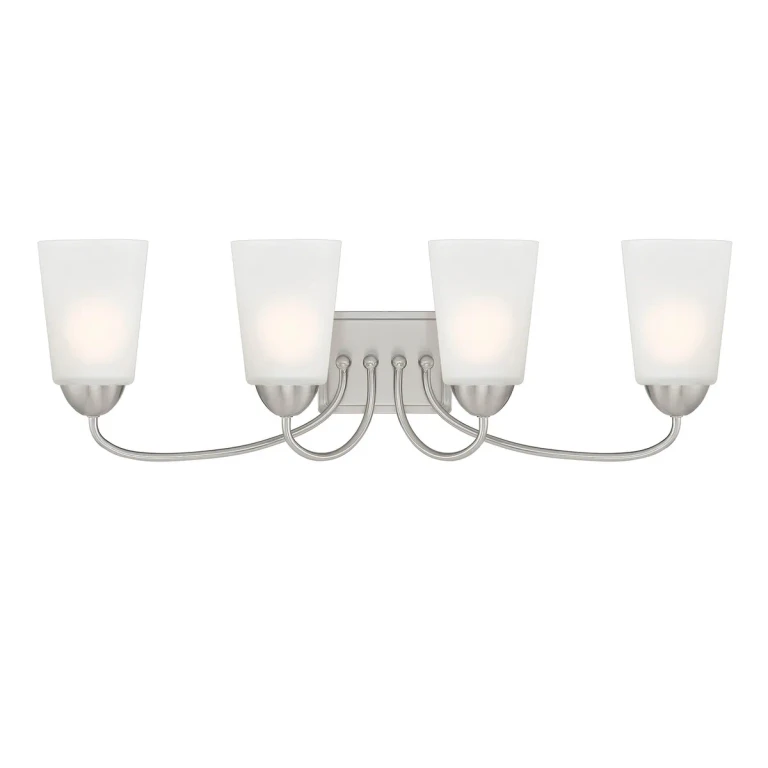Malone 4-Light Bathroom Vanity Light in Brushed Nickel