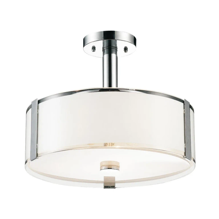 Chrome Three Light Chandelier from the Lucie Collection