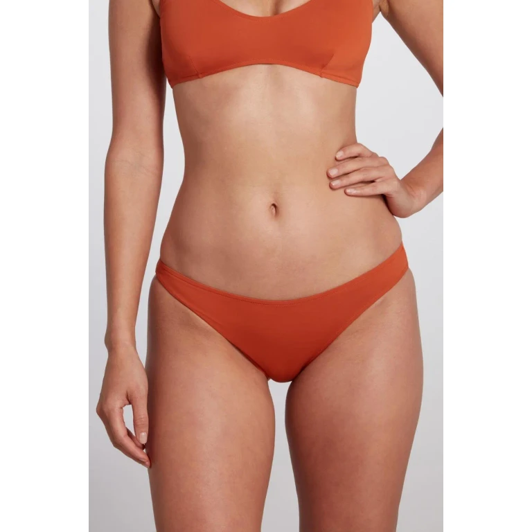 Jenna Classic Brief Bikini Bottom - Pumpkin