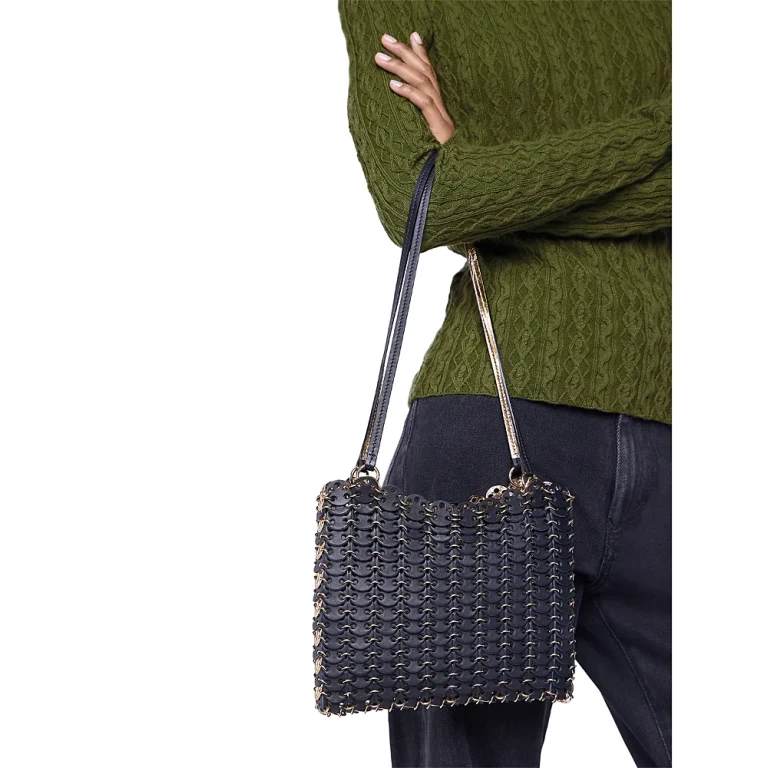 Rabanne Leather Link Shoulder Bag
