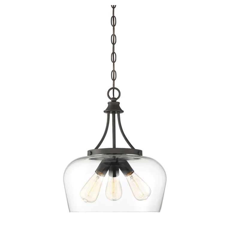 Savoy House Octave Glass Pendant Light in English Bronze - 7-4034-3-13