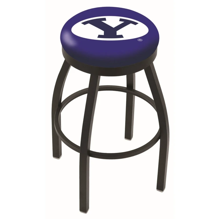 Black Swivel Bar Stool - BYU