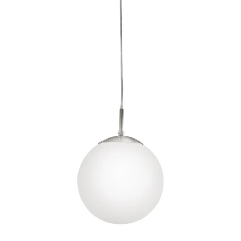 Matte Nickel One Light Pendant from the Rondo Collection