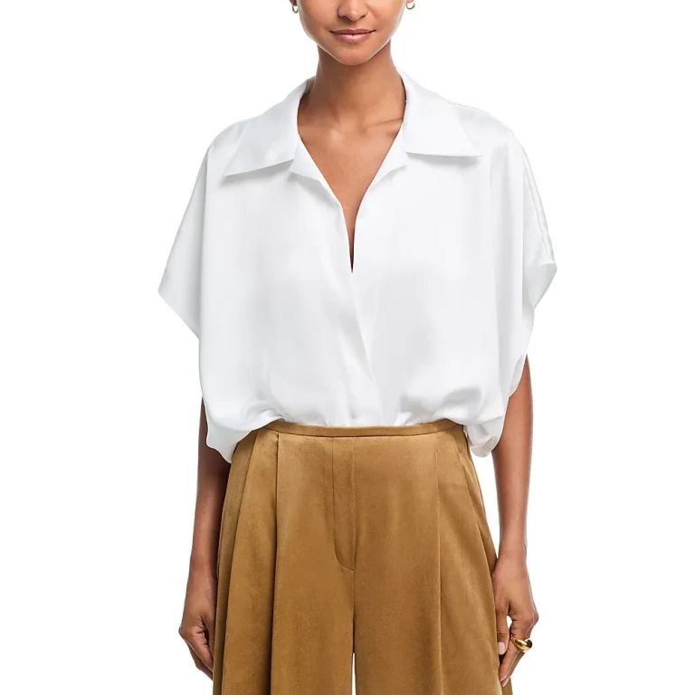 Norma Kamali Oversized Shirt Bodysuit