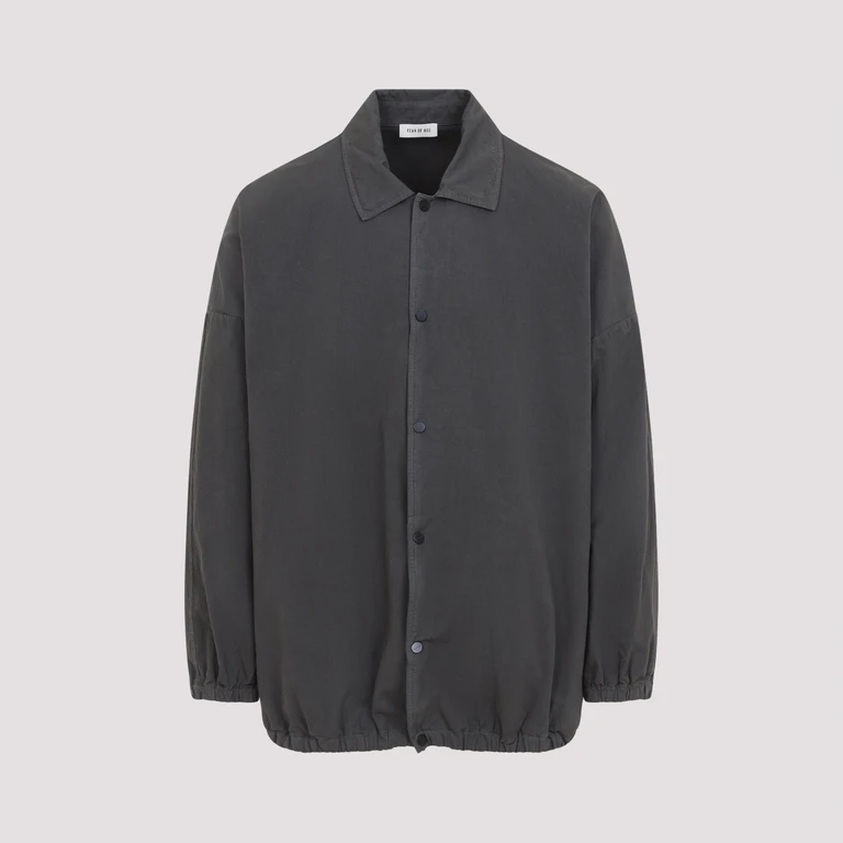 Fear Of God Windbreaker Jacket Grey Cotton - Men
