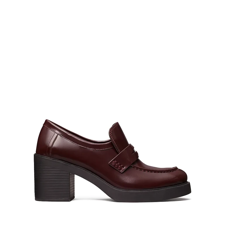 Tory Burch Women's Classic Heeled Leather Lug Loafers