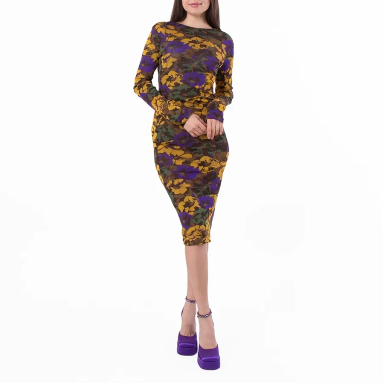 Saint Laurent Womens Floral-Print Backless Maxi Dress