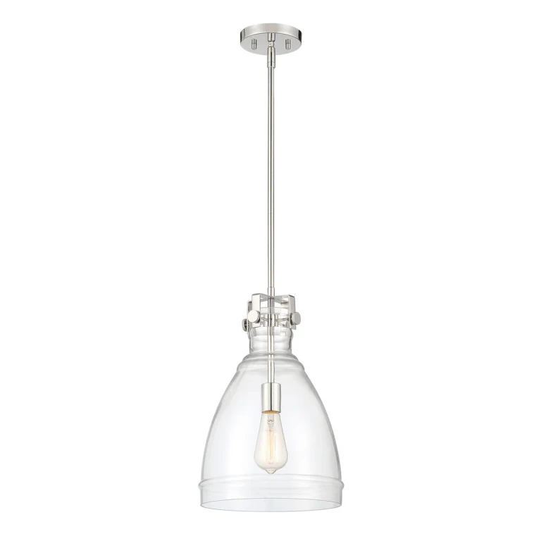Polished Nickel One Light Pendant from the Beechmont Collection