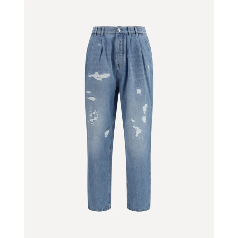 Brunello Cucinelli Jeans com efeito desgastado
