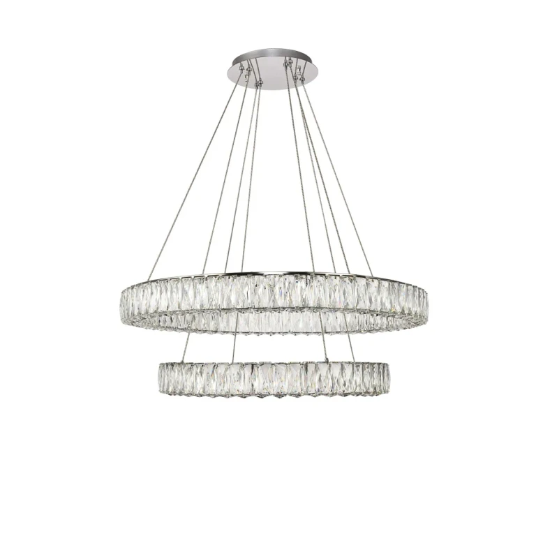 Chrome LED Chandelier from the Monroe Collection