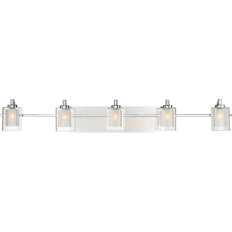 Kolt 5-Light Bathroom Vanity Light in Polished Chrome
