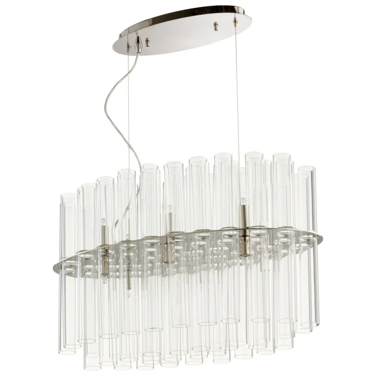 Polished Nickel 12 Light Pendant