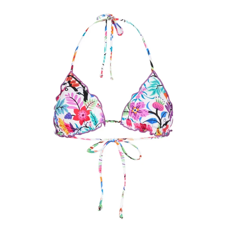 MC2 Saint Barth Sagittarius Floral Print Triangle Bikini Top