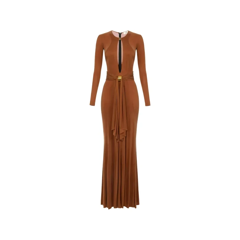 Elisabetta Franchi Keyhole-design Jewell-embellished Dress