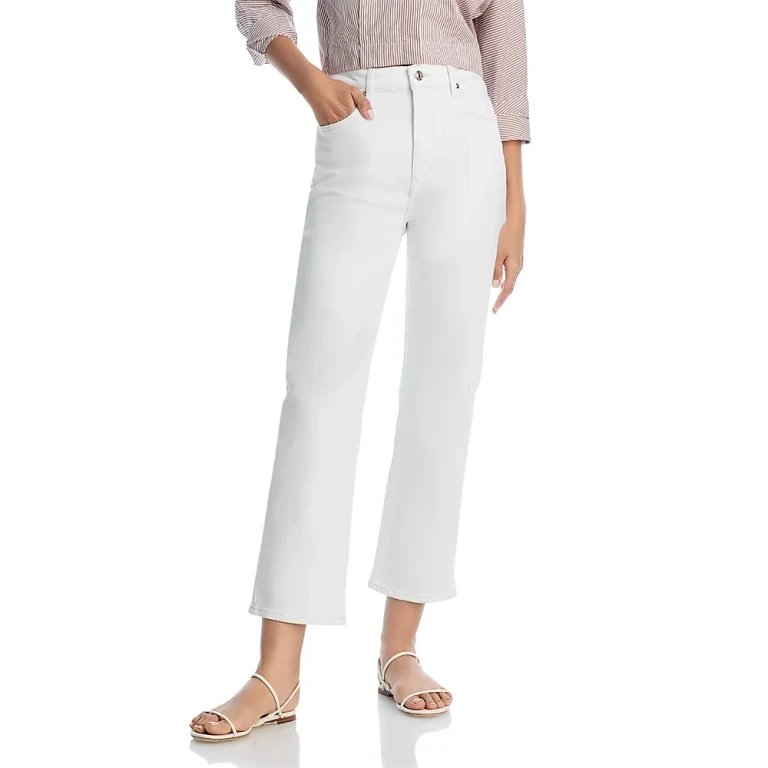 Frame The Ruler High Rise Crop Jeans in Au Natural Clean